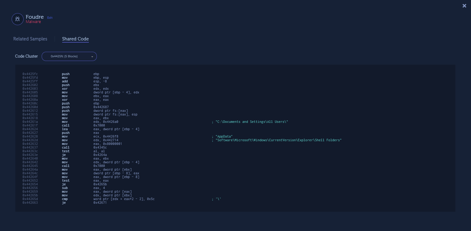 Code overlap with Foudre