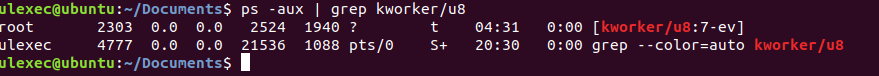 Process renaming performed by ACBackdoor Linux instance