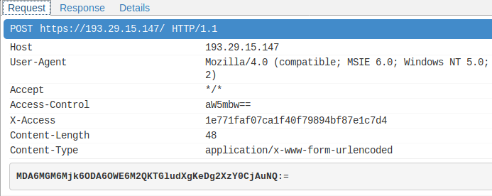 Intercepted TLS stripped HTTPS packet