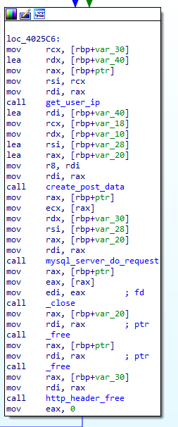 Figure 4: Snippet from on_client_connect function
