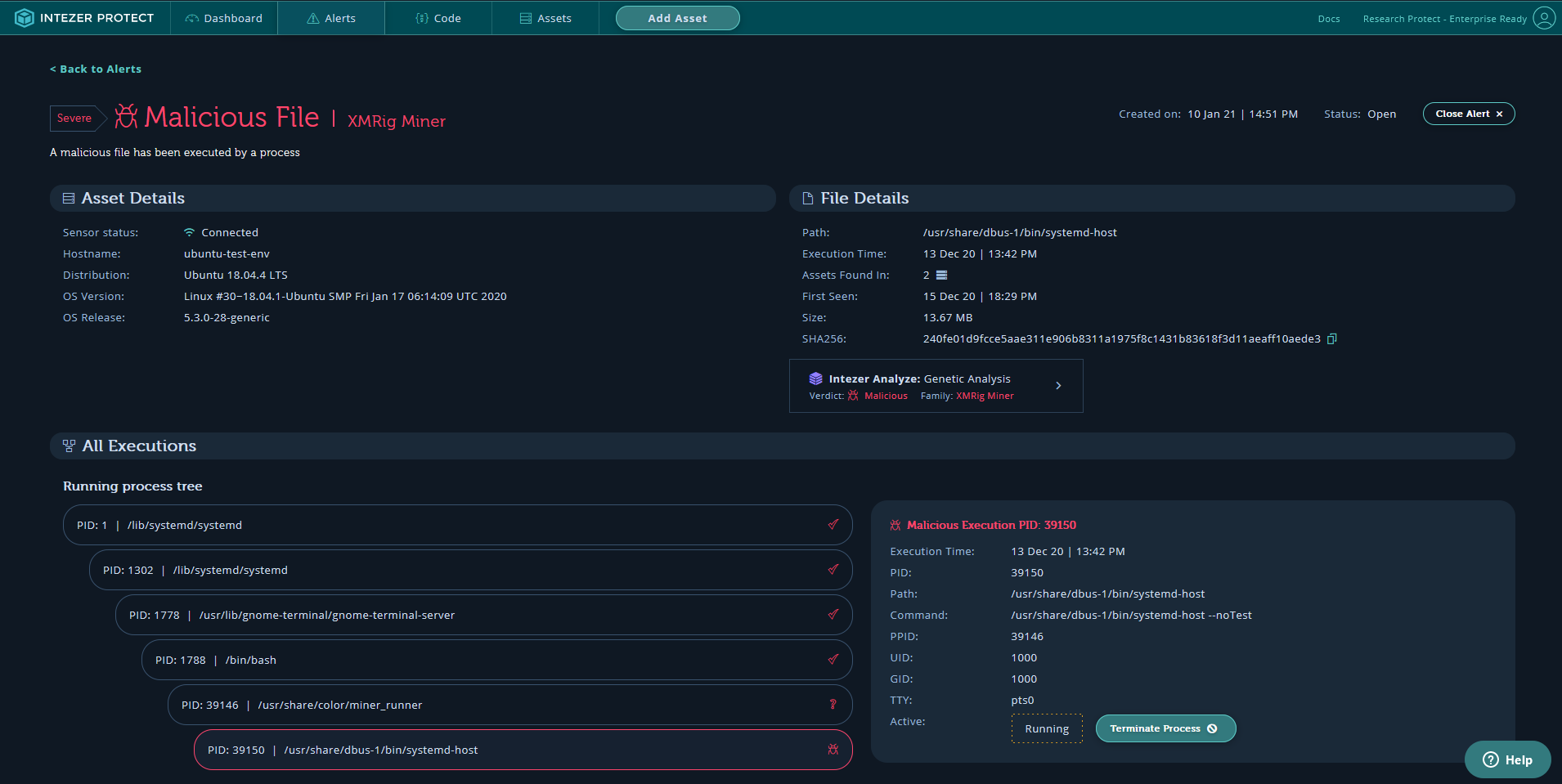 Figure 8: Screenshot from the dashboard disclosing the name of the worker