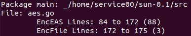 Figure 2: Partial output of redress for SunCrypt 2019 variant. One of the functions has the typo EAS instead of AES.