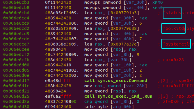 Figure 1: Linux version of the malware checks if persistence has been configured already.
