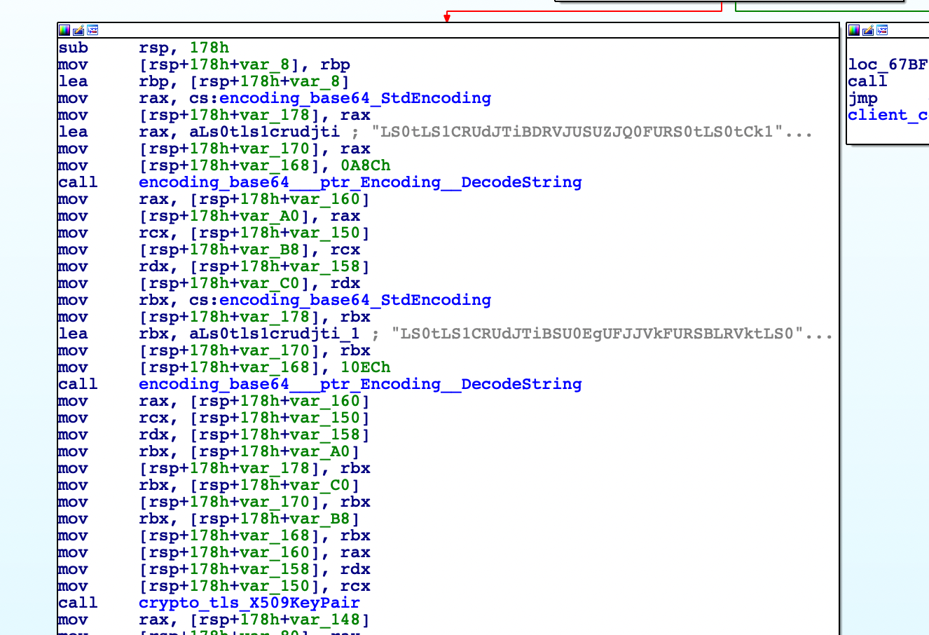 Figure 18: Loading x509 key pair