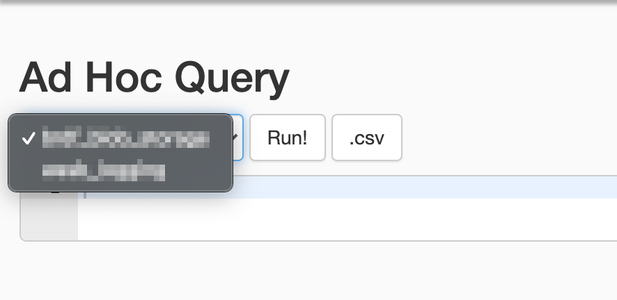 Screenshot of the Ad Hoc Query feature in Airflow UI.