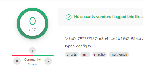 e06e06752509f9cd8bc85aa1aa24dba2 in VirusTotal targeting Mac M1 processor
