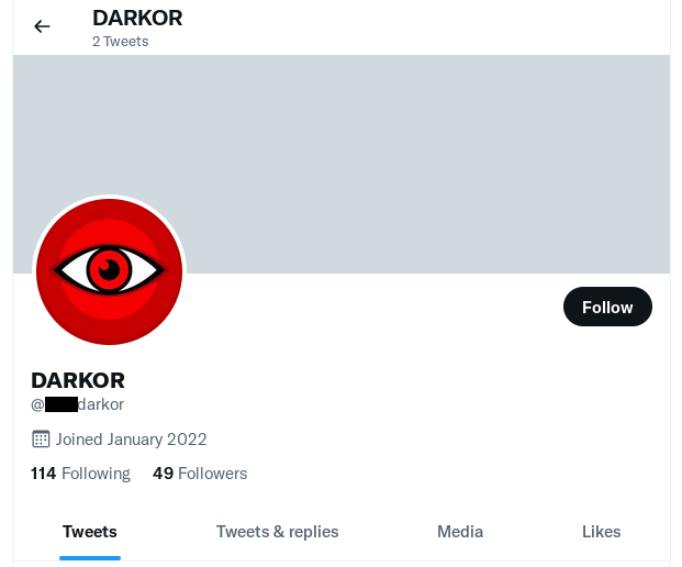 Figure 5: Twitter profile linked to in the Aparat user profile.