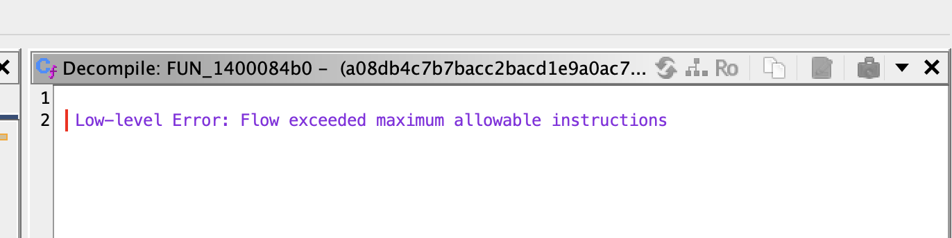 Decompilation output in Ghidra