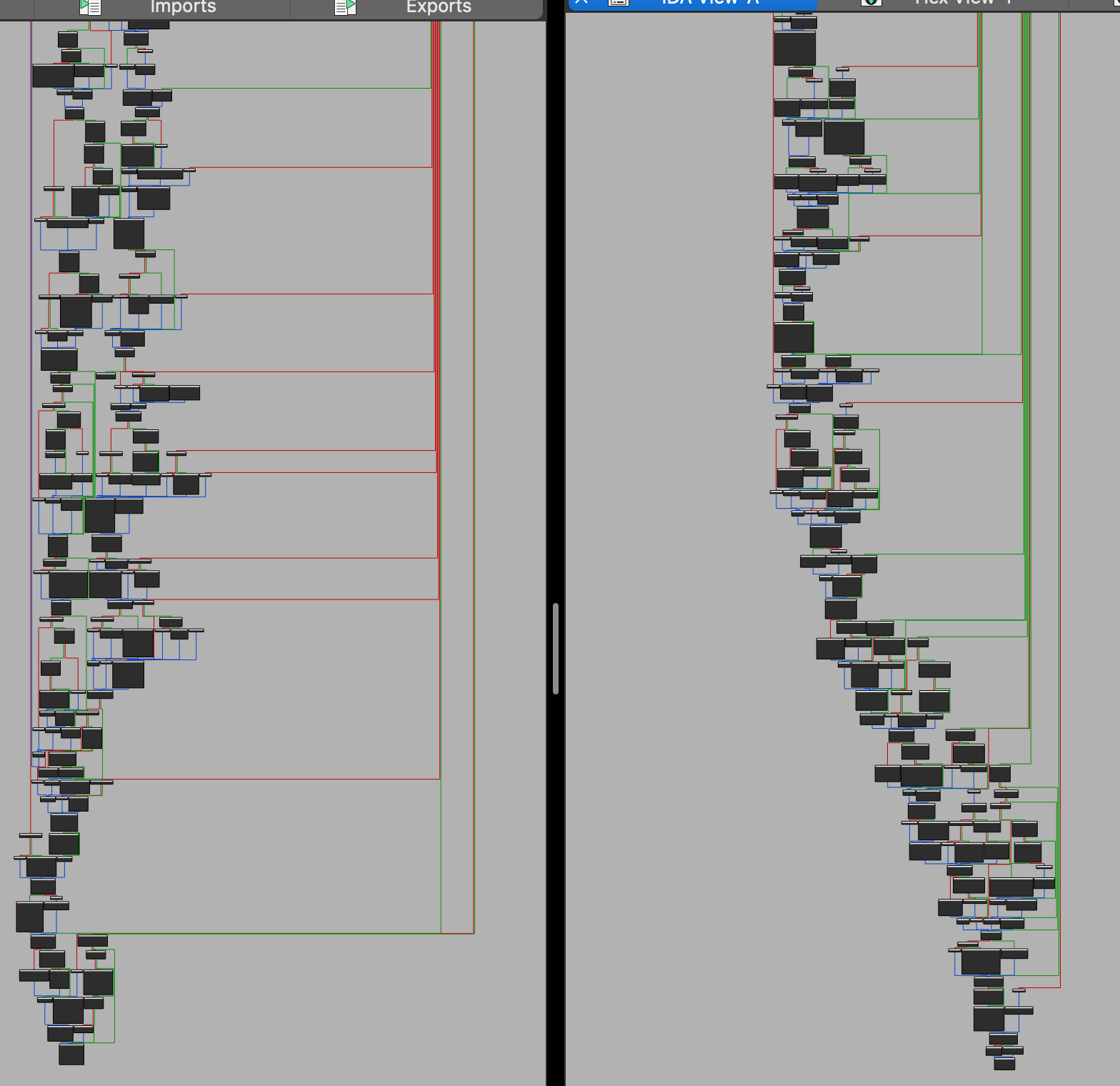 Comparison of structure of two BabbleLoader samples