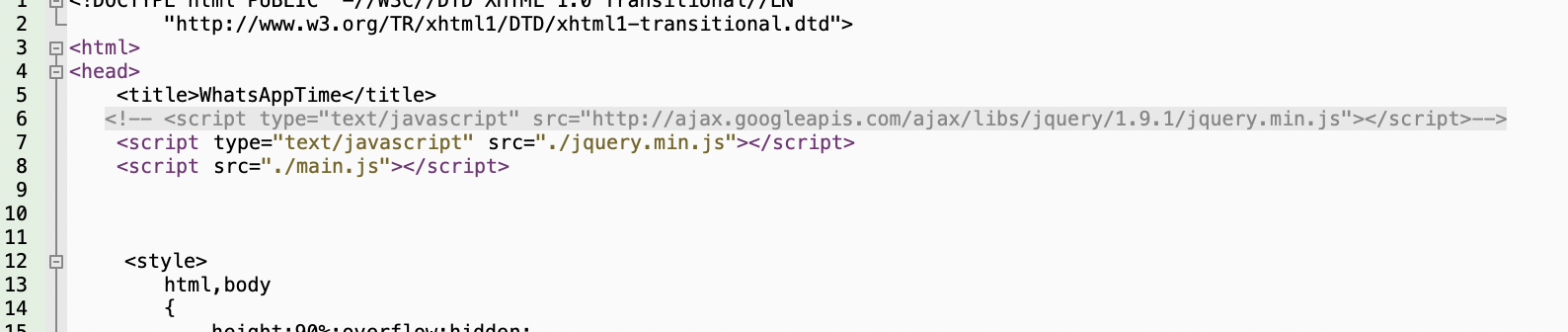 Figure 9: HTML importing malicious JavaScript file